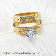 14K 10K Solid Gold Trendy Trio Color Trio Set 7mm Engagement Gold Jewelry Ring